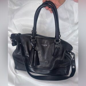 Coach Molly Black Leather Satchel Bag
